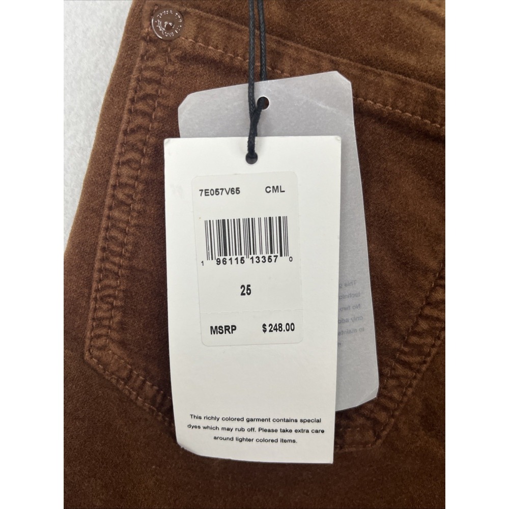 7 For All Mankind Lisha High Rise Velvet Bootcut Jeans Brown 25 NWT 7E057V65 CML - Picture 4 of 8
